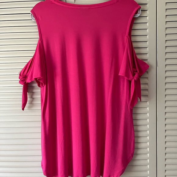 JM Collection NWT Ladies Size Large Sleeveless Top in Berry Sorbet Pink - Picture 6 of 6